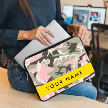 Roze en groene camouflage personaliseer je naam