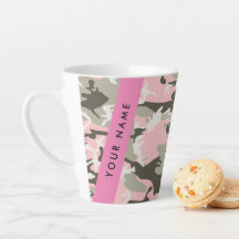 Roze en groene camouflage Personaliseer je naam