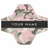 Roze en groene camouflage personaliseer je naam voetbal (Enkel)