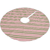 Roze en groene Candy Cane Strepen  Kerstboom Rok (Gekanteld)