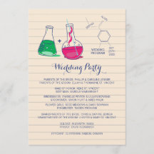 Roze en groene chemie huwelijksprogramma's