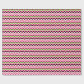 Roze en groene Chevron Zig Zag Preppy Cadeaupapier (Vlak)