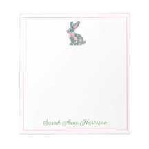 Roze en groene Chinoiserie Bunny met strik