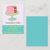 Roze en groene chocolade visitekaartje (Voorkant / Achterkant)