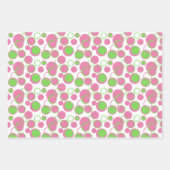 Roze en groene cirkels geometrisch patroon inpakpapier vel (Voorkant 2)