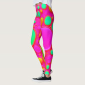 Roze en groene cirkels leggings (Links)