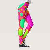Roze en groene cirkels leggings (Rechts)