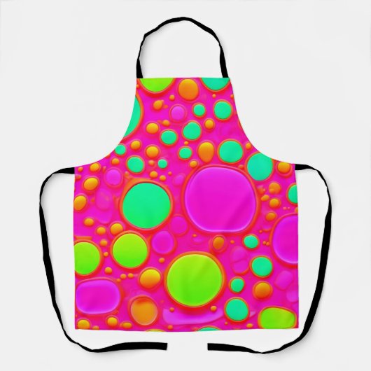 Roze en groene cirkels schort (Voorkant)