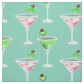 Roze en groene cocktails stof (Swatch)