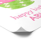Roze en groene Cupcake-Poster Afdrukwanddecor Poster (Hoek)