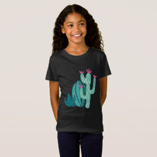 Roze en groene Cute Cactus T-shirt