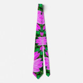 Roze en groene Daisy Pattern Stropdas (Voorkant)
