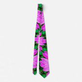 Roze en groene Daisy Pattern Stropdas (Achterkant)