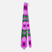 Roze en groene Daisy Pattern Stropdas (Voorkant)