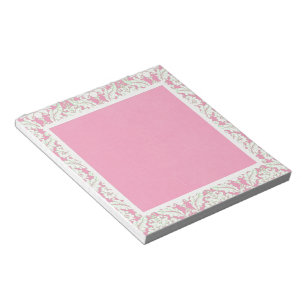 Roze en groene Damask Scheur Notitieblokken weg