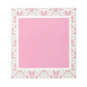 Roze en groene Damask Scheur Notitieblokken weg (Voorkant)