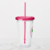 Roze en Groene Democratische Donkey Acryl Drinkbeker (Rechts)