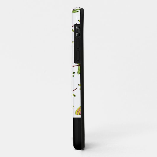 Roze en Groene Dragonflies Monogram Initialen Case-Mate iPhone Case (Achterkant/links)