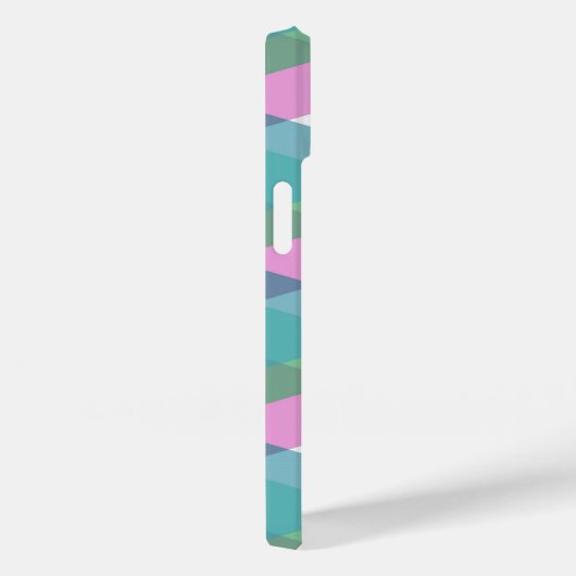 Roze en groene driehoeken Case-Mate iPhone case (Achterkant / Rechts)