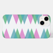 Roze en groene driehoeken Case-Mate iPhone case (Achterkant (horizontaal))