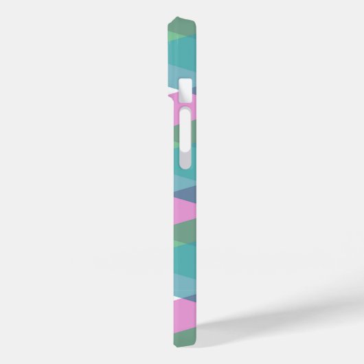 Roze en groene driehoeken Case-Mate iPhone case (Achterkant / Links)