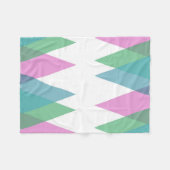 Roze en groene driehoeken fleece deken (Voorkant (Horizontaal))