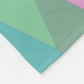 Roze en groene driehoeken fleece deken (Hoek)
