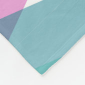 Roze en groene driehoeken fleece deken (Hoek)