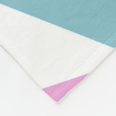 Roze en groene driehoeken fleece deken (Hoek)