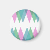 Roze en groene driehoeken magneet (Voorkant)