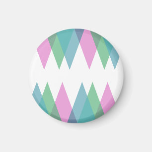 Roze en groene driehoeken magneet