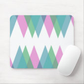 Roze en groene driehoeken muismat (Met muis)