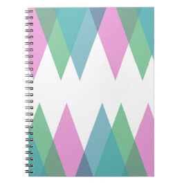 Roze en groene driehoeken notitieboek