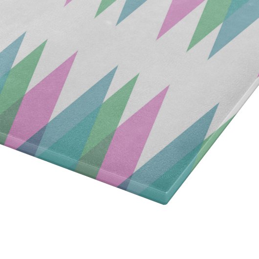 Roze en groene driehoeken snijplank (Hoek)