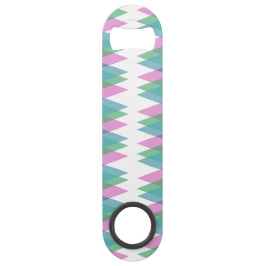 Roze en groene driehoeken speed flessenopener (Achterkant)