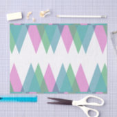 Roze en groene driehoeken tissuepapier (Craft)