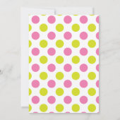 Roze en groene drukkracht Mannequin-uitnodigingen Kaart (Achterkant)