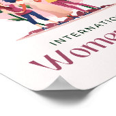 Roze en groene esthetische Internationale Vrouwend Poster (Hoek)
