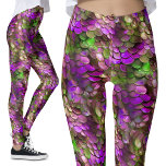 Roze en Groene Fantasy Party Dragon Scales Kostuum Leggings<br><div class="desc">Als je van roze zeemeerminnen houdt,  is dit het paar leggings voor jou. Ze zijn versierd met een schalenpatroon en deze leggings kunnen ook verdubbelen als drakenweegschaal leggings of drakenhuid leggings. ideaal voor een kostuumfeest.</div>