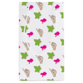  roze en groene feestdagen klein cadeauzakje (Achterkant)