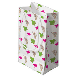  roze en groene feestdagen klein cadeauzakje