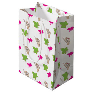 roze en groene feesten medium cadeauzakje