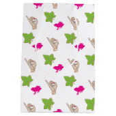 roze en groene feesten medium cadeauzakje (Achterkant)