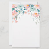 Roze en groene Floral Border Briefpapier (Voorkant)