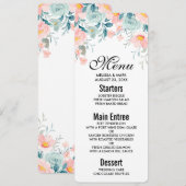 Roze en groene Floral Border Kaart (Voorkant / Achterkant)