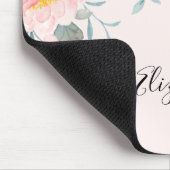 Roze en groene Floral Border Muismat (Hoek)