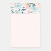 Roze en groene Floral Border Post-it® Notes (Voorkant)