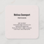 Roze en groene Floral Border Vierkante Visitekaartje (Achterkant)