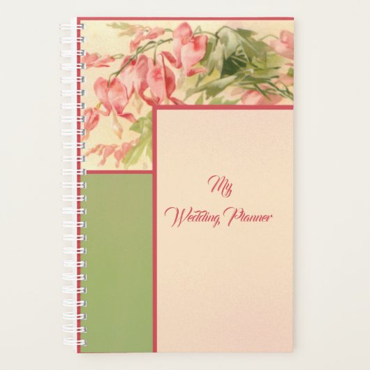 Roze en groene Floral Daily Planner (Voorkant)