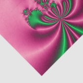 Roze en groene Floral Flow Tissuepapier (Detail)